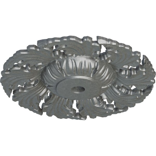 Needham Ceiling Medallion (Fits Canopies Up To 4 1/4), Hand-Painted Platinum, 14 5/8OD X 2 1/4P